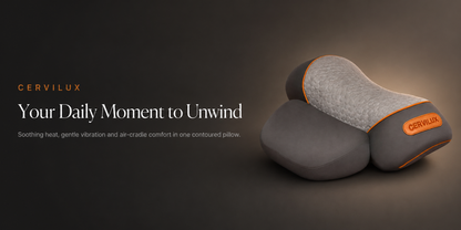 CerviLux™ Classic — 3-in-1 Cervical Neck Pillow with Heat, Vibration & Traction Massage (Memory Foam)