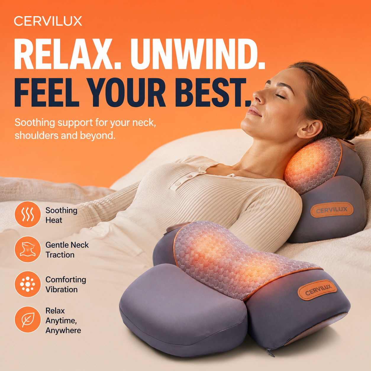 CerviLux Air cordless cervical pillow