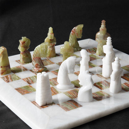 Marble Chess Set 38cm Special Edition Chess Set – Green & White