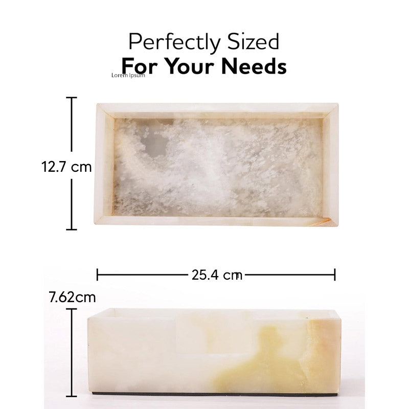 Marble Tissue Box Holder - Design B