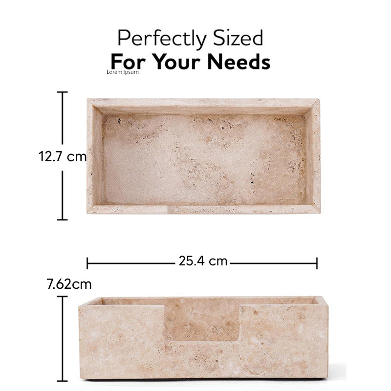 Marble Tissue Box Holder - Design B