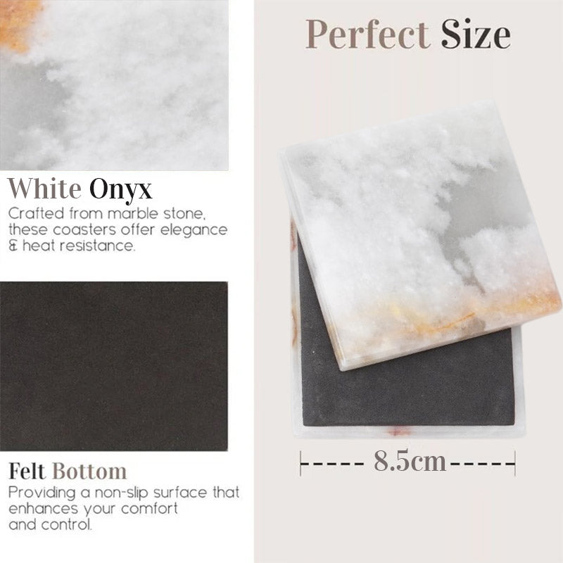 Marble Square Coasters - Set of 6