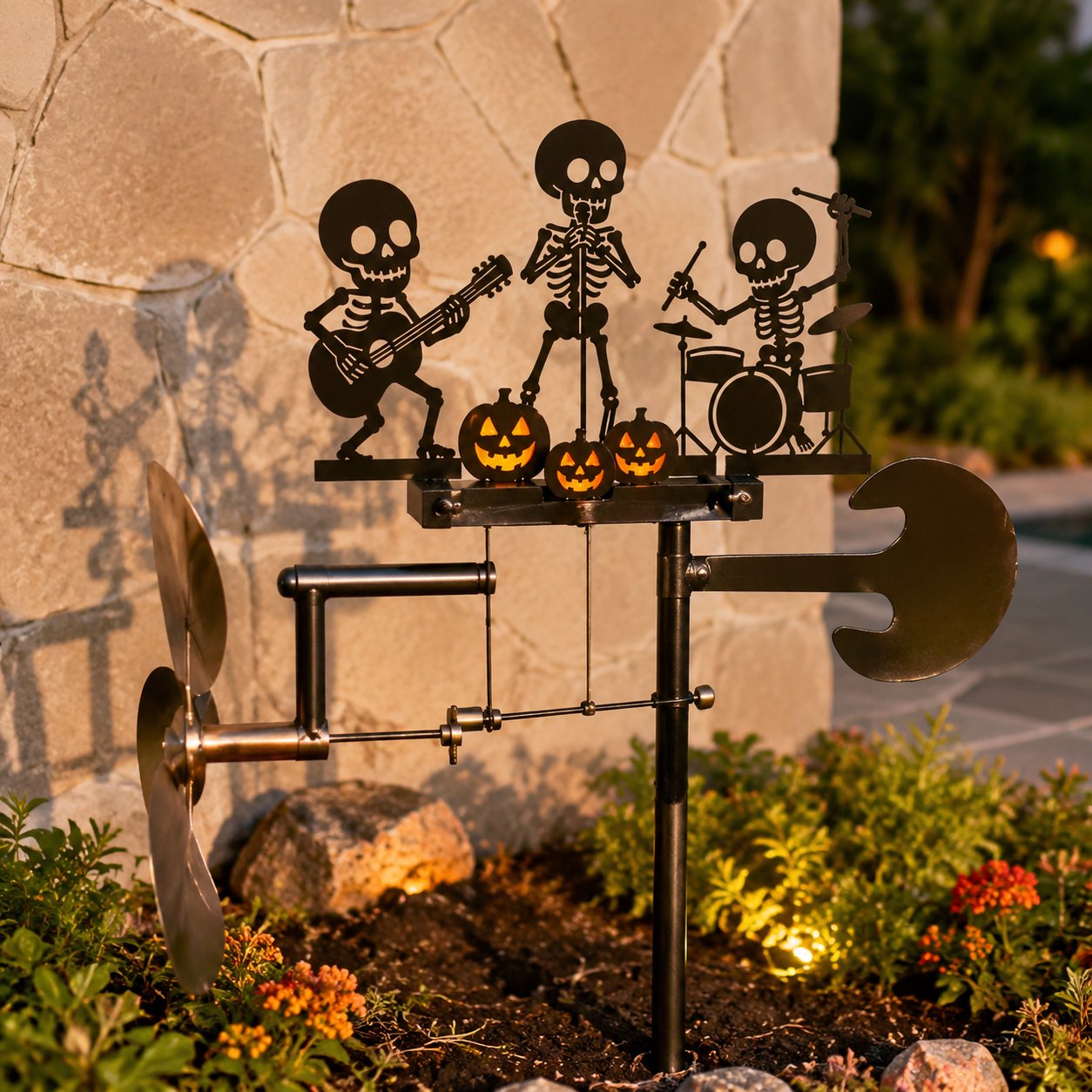 Witch cauldron garden light 4
