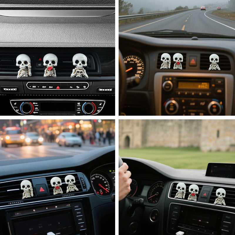 Halloween Skull Car Vent Clip — Spooky Air Freshener Charm 14