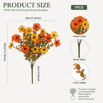 Fall Porch Faux Flower Bundles — Autumn Home Decor 7
