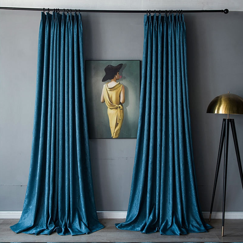 Anyhouz Curtain 250cm Grey Plain Blackout Curtains for Living Room Bedroom Curtains High Shading Window Drapes