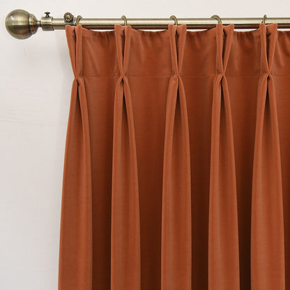 Anyhouz 250cm Mustard High Quality Modern Wool Velvet Blackout Curtains for Living Room Bedroom Dining Luxury Window Drape