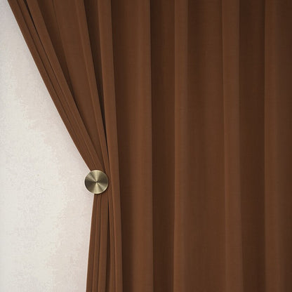 Anyhouz 250cm Mustard High Quality Modern Wool Velvet Blackout Curtains for Living Room Bedroom Dining Luxury Window Drape