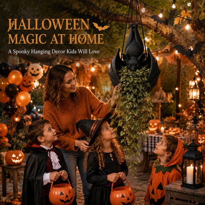 Hanging Bat Plant Pot — Gothic Halloween Planter