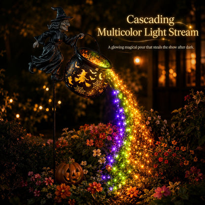 Witch cauldron garden light 6