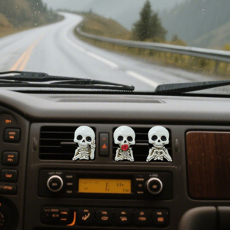 Halloween Skull Car Vent Clip — Spooky Air Freshener Charm 12