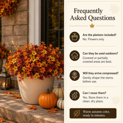 Fall Porch Faux Flower Bundles — Autumn Home Decor 23