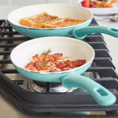 GreenLife Soft Grip 12-piece ceramic cookware set in turquoise — image 4