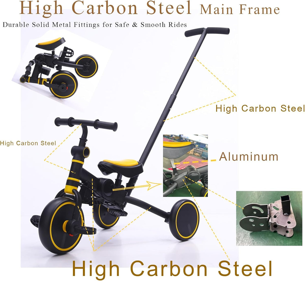 Cutaway showing the high-carbon steel frame and aluminium fittings of the KINDRIDE Rove