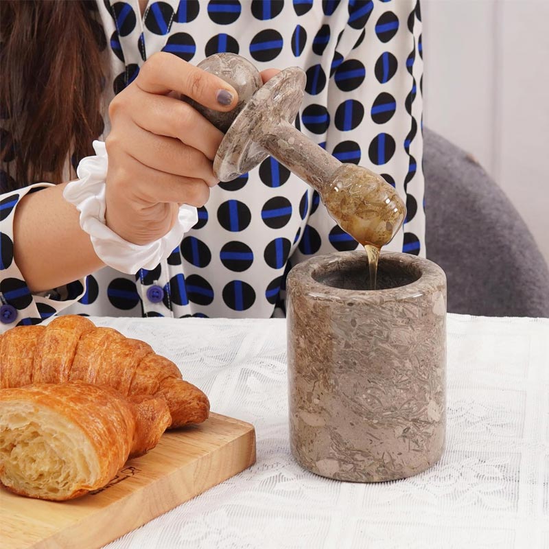 Marble Honey Jar