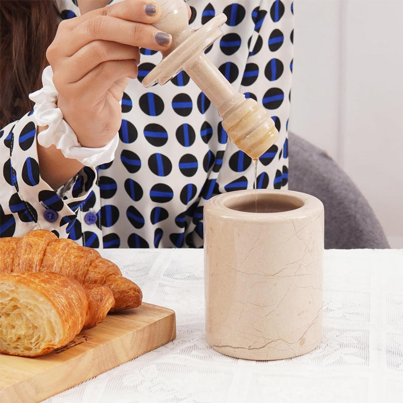 Marble Honey Jar