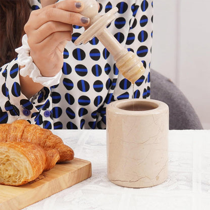 Marble Honey Jar
