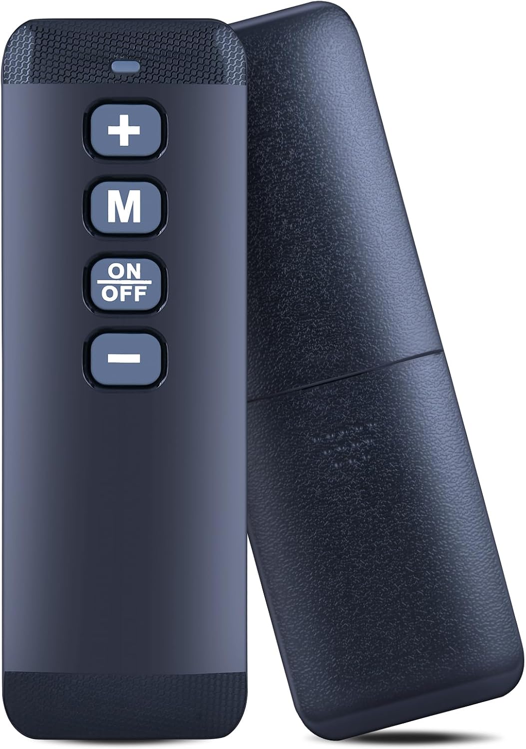 PZL replacement treadmill remote, front and back, showing plus, M, on-off and minus buttons