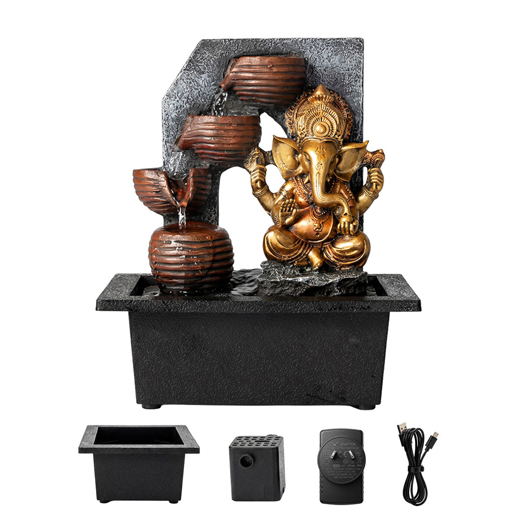 Spector Desktop Fountain LED Tabletop Zen Mini Water Fountain Office Living Room — image 1