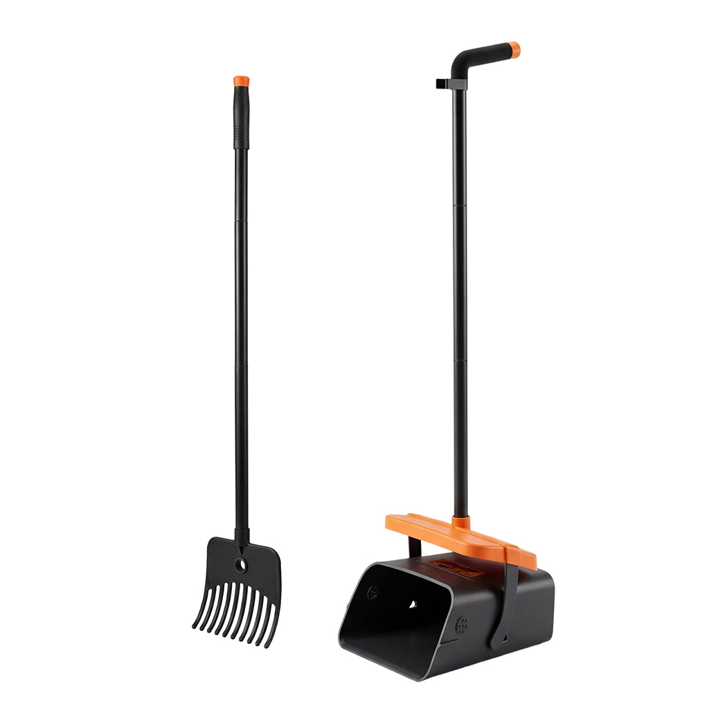 Pawz Pooper Scooper Rake Kit Long Handle Dog Poop Picker Easy Pickup Outdoor — image 1
