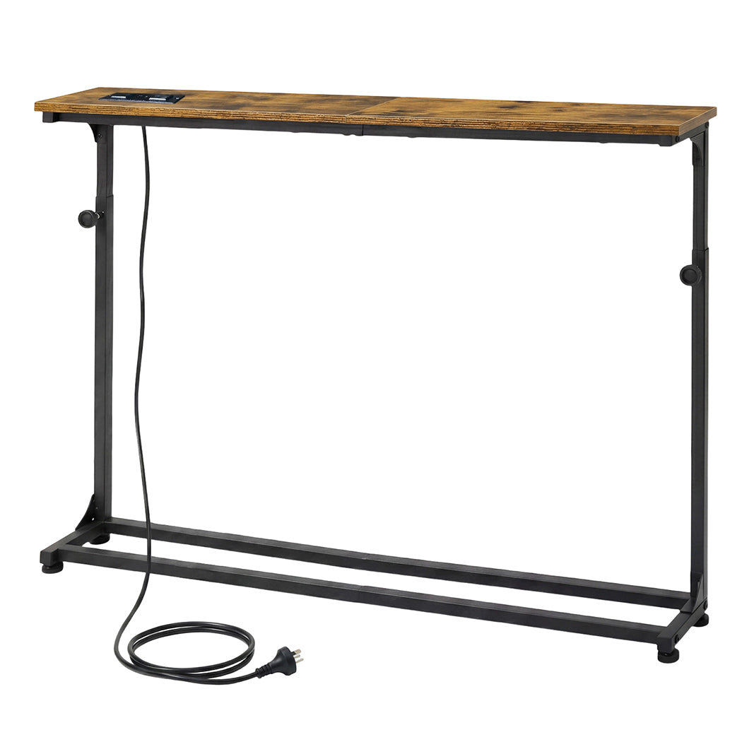 Levede Narrow Sofa Table Power Ports Behind Console Side Adjustable Living Room — image 1