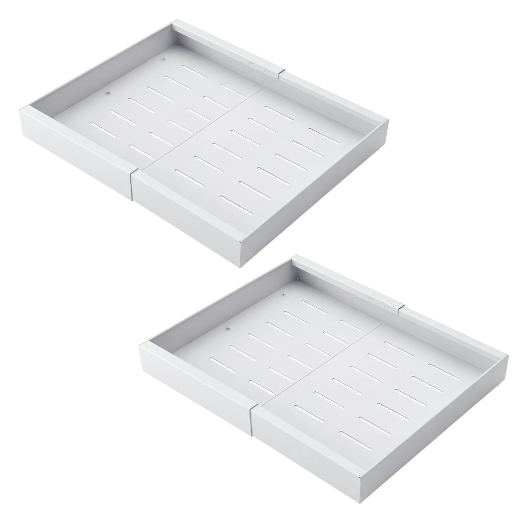 Toque Cabinet Organizer Drawer Shelf Pull Out 2Pcs Width-adjustable Kitchen — image 1