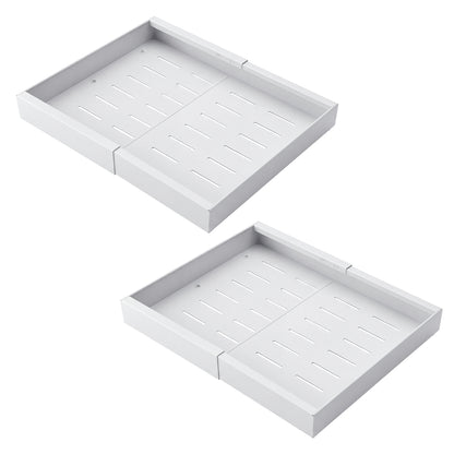 Toque Cabinet Organizer Drawer Shelf Pull Out 2Pcs Width-adjustable Kitchen — image 1