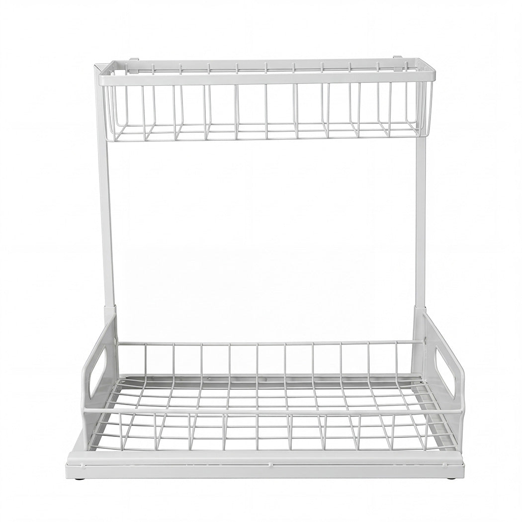 Toque Under Sink Storage Rack Kitchen Cabinet Organiser 2-Tier Shelving Home — image 1