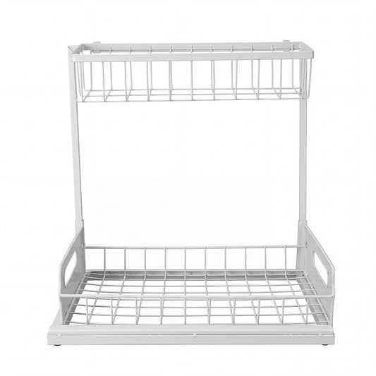 Toque Under Sink Storage Rack Kitchen Cabinet Organiser 2-Tier Shelving Home — image 1