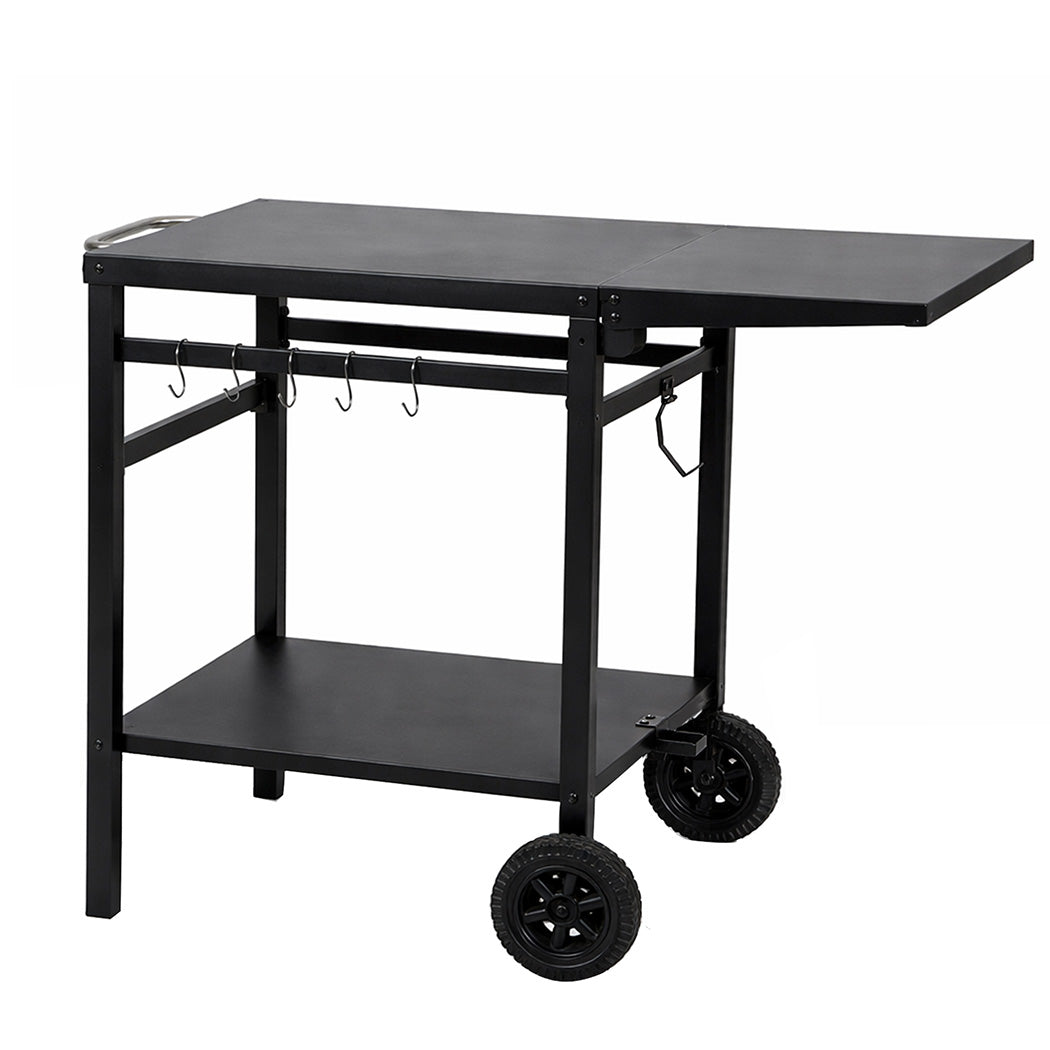 Levede Outdoor Kitchen Cart Mobile Foldable Food Prep BBQ Grill Dining Table — image 1