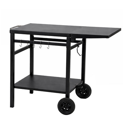 Levede Outdoor Kitchen Cart Mobile Foldable Food Prep BBQ Grill Dining Table — image 1