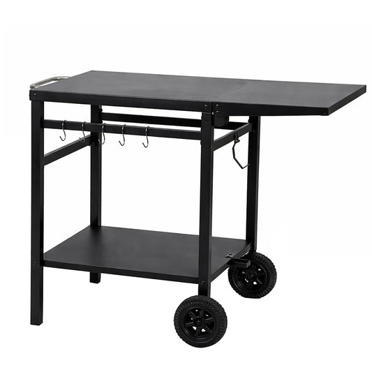 Levede Outdoor Kitchen Cart Mobile Foldable Food Prep BBQ Grill Dining Table — image 1
