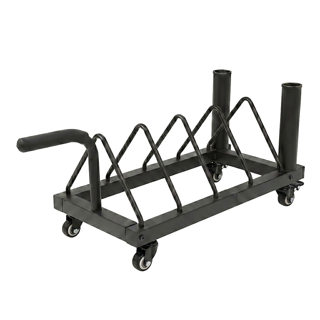 Centra Horizontal Bumper Plate Rack with Wheels Barbell Weight Storage Holder — image 1