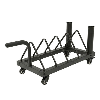 Centra Horizontal Bumper Plate Rack with Wheels Barbell Weight Storage Holder — image 1