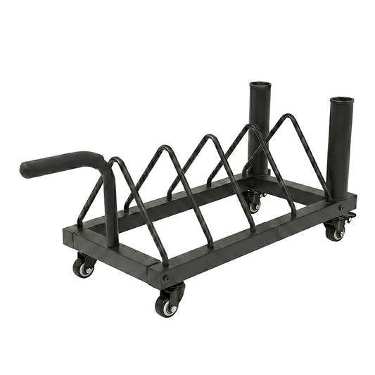 Centra Horizontal Bumper Plate Rack with Wheels Barbell Weight Storage Holder — image 1