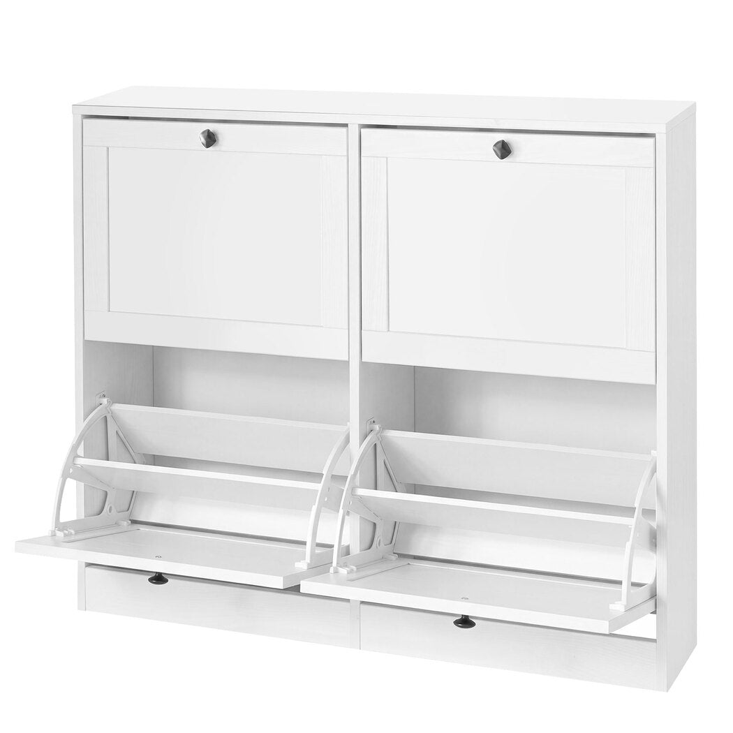 Levede Shoe Cabinet 4 Flip Drawers Vertical Storage Rack Organiser Entryway — image 1