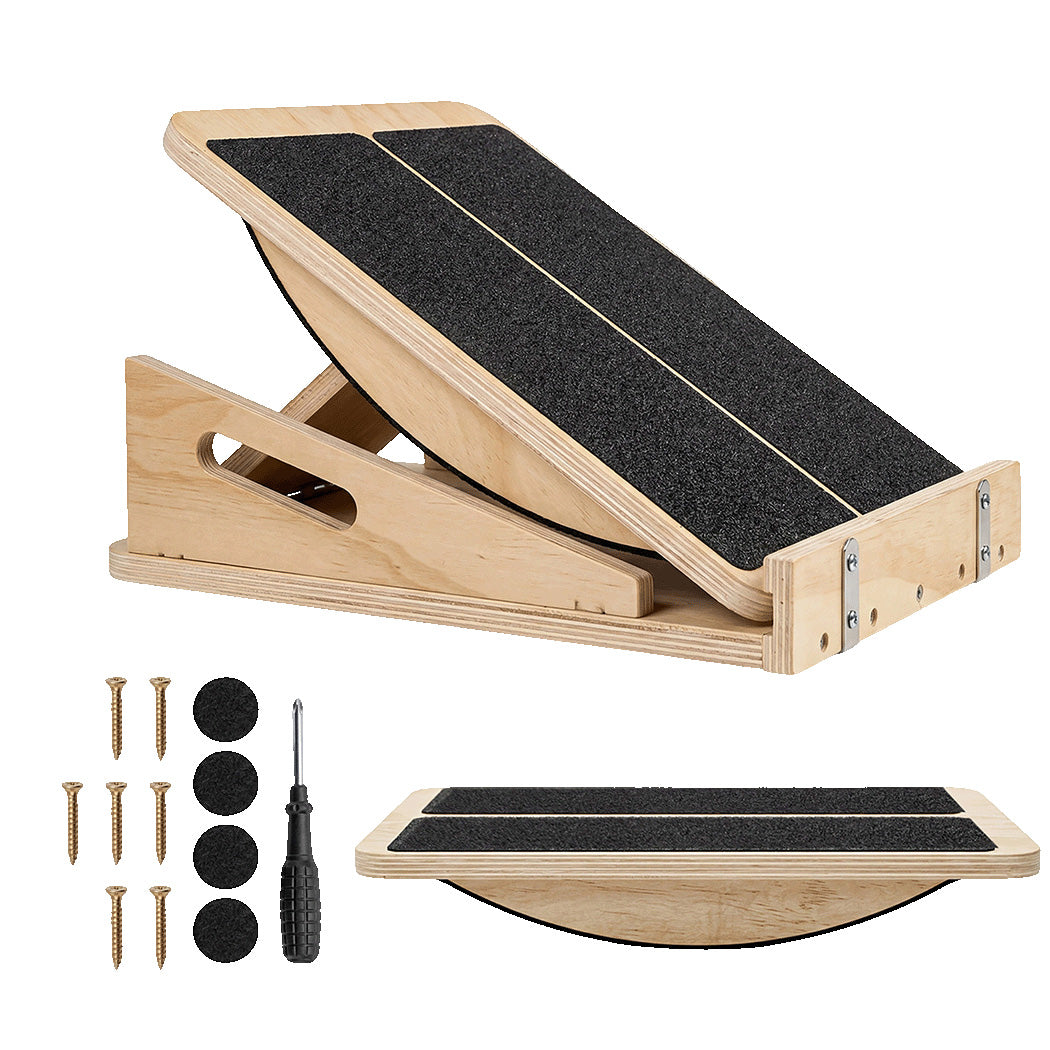 Centra 4-Level Adjustable Wooden Slant Board Professional Incline Calf Stretcher — image 1