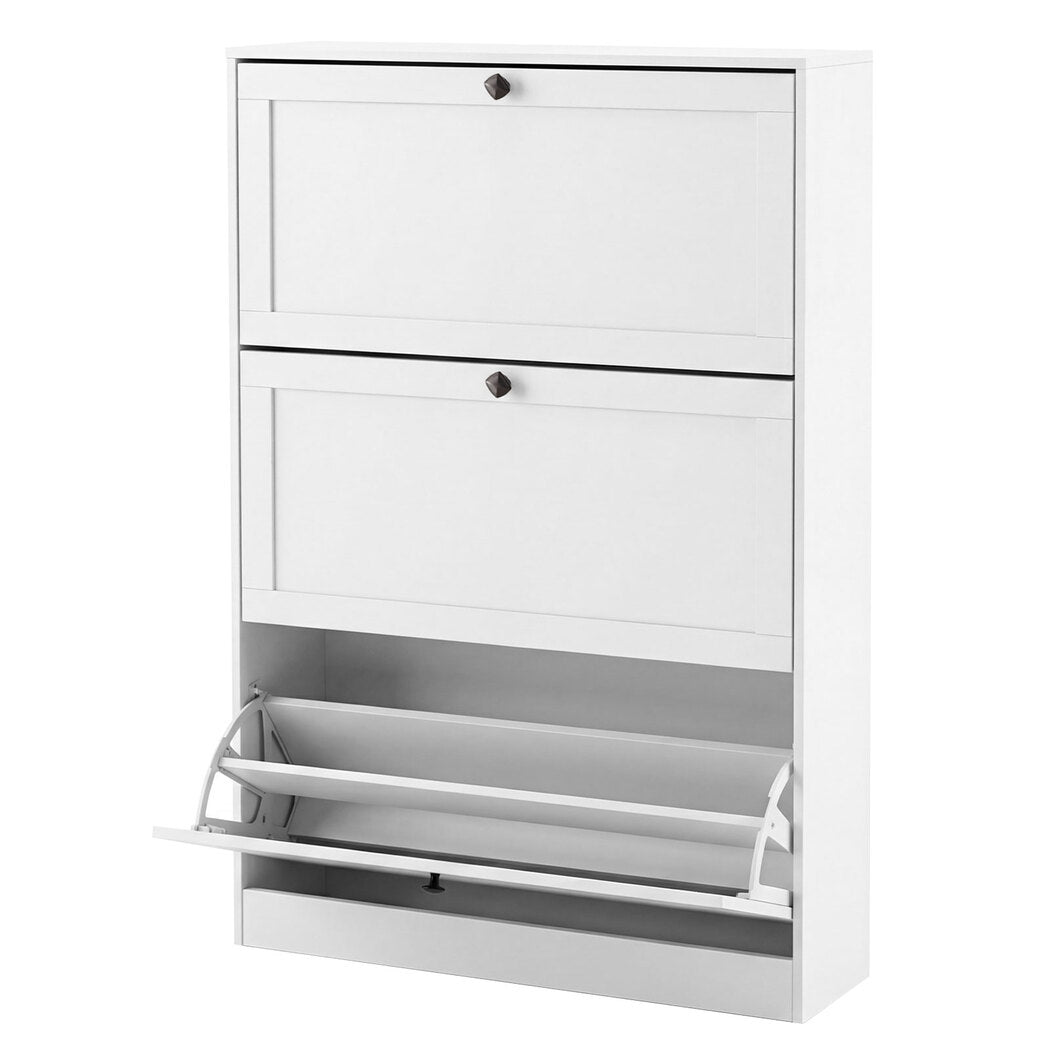 Levede Shoe Cabinet 3 Flip Drawers Adjustable Shelf Shoe Organiser Storage Rack — image 1