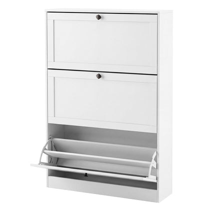 Levede Shoe Cabinet 3 Flip Drawers Adjustable Shelf Shoe Organiser Storage Rack — image 1