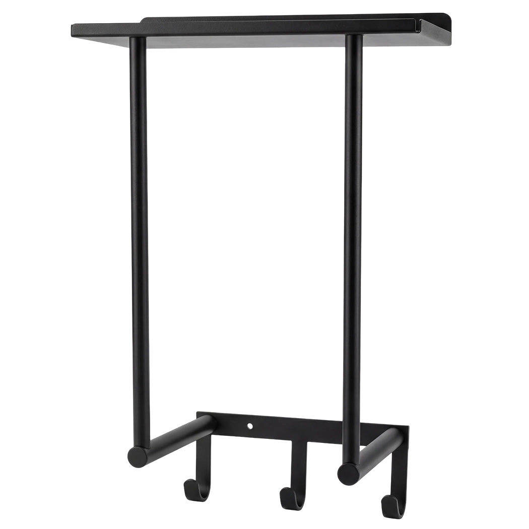 Levede Wall Mounted Towel Rack Towel Holder 3 Hooks Bathroom Towel Storage — image 1