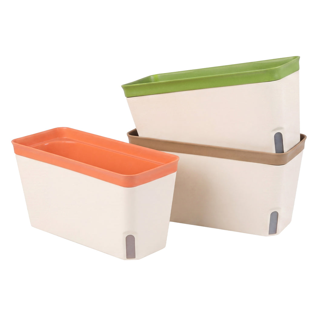 Toque Self Watering Plant Pots 3 Pcs Indoor Planter Box Vegetable Flower Garden — image 1