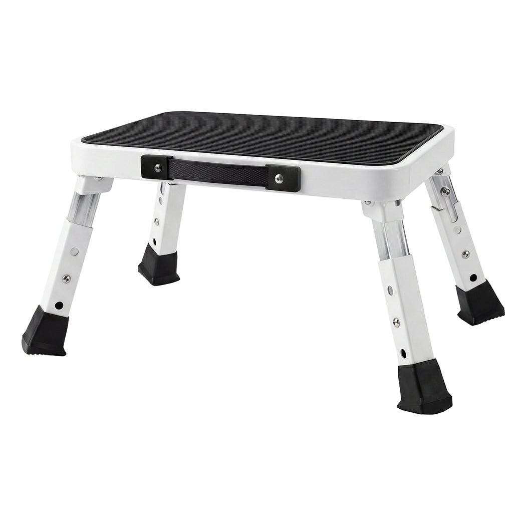 Levede Folding Aluminium Step Stool 150kg 3 Height Adjustable Portable Multi-Use — image 1