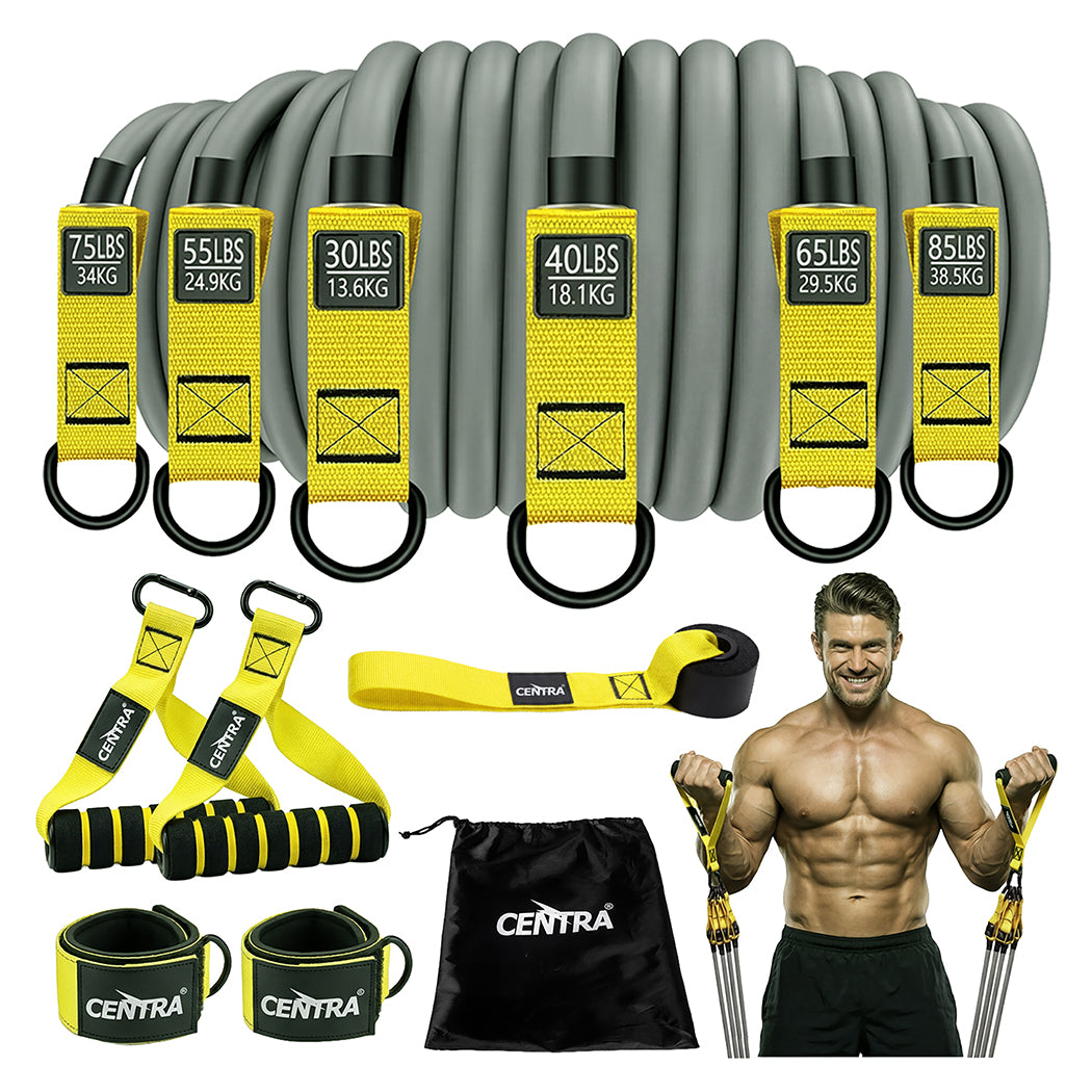 Centra 12 Pcs Resistance Bands Set Heavy Duty Workout Bands Strength Training — image 1