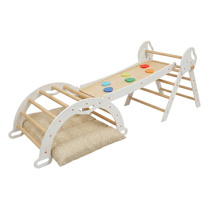 BoPeep Kids Climbing Toys Sets Toddler Toys Triangle Arch Climber Indoor White — image 1