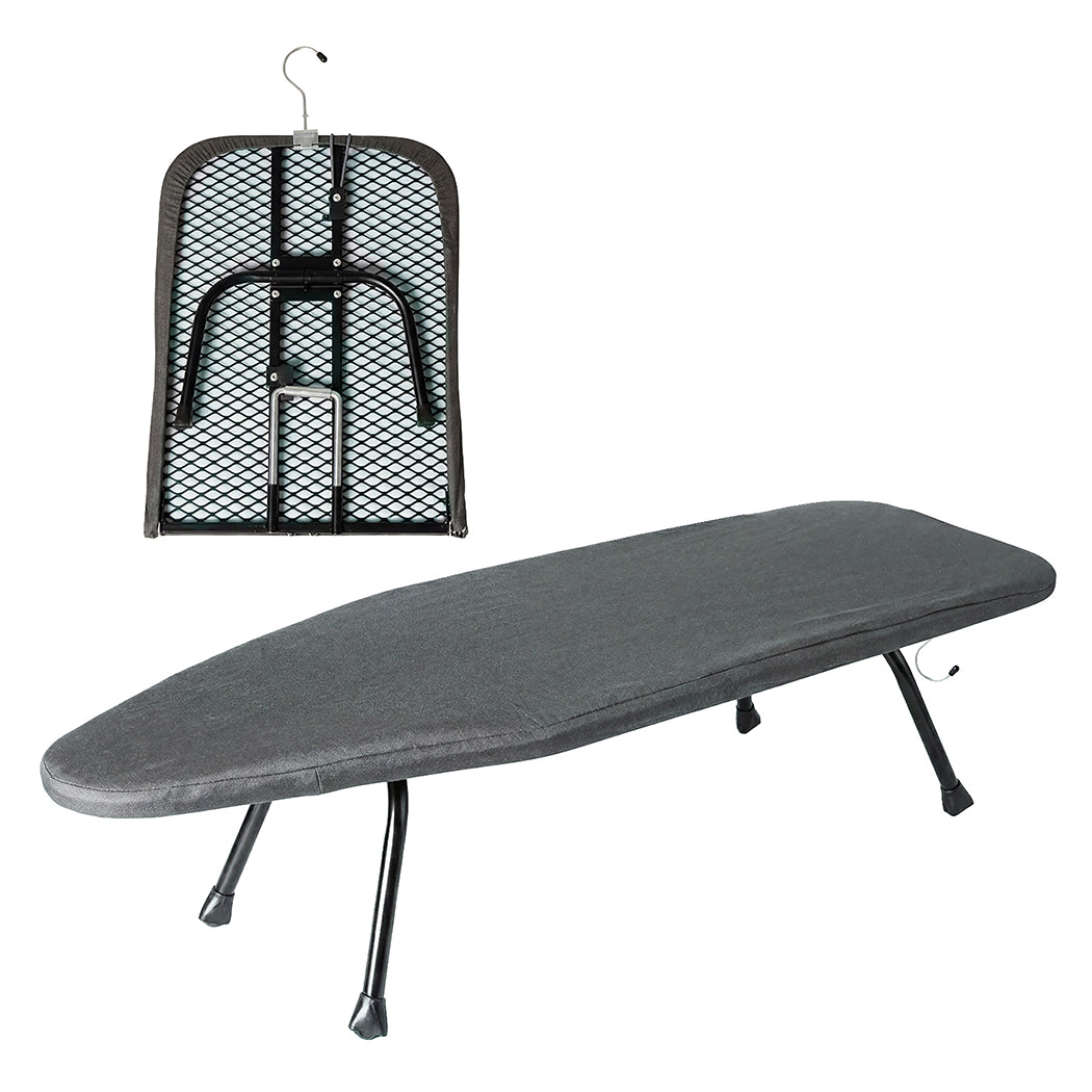 Levede Metal Table Ironing Board Folding Heat Resistant Cover 100% Cotton Pad — image 1