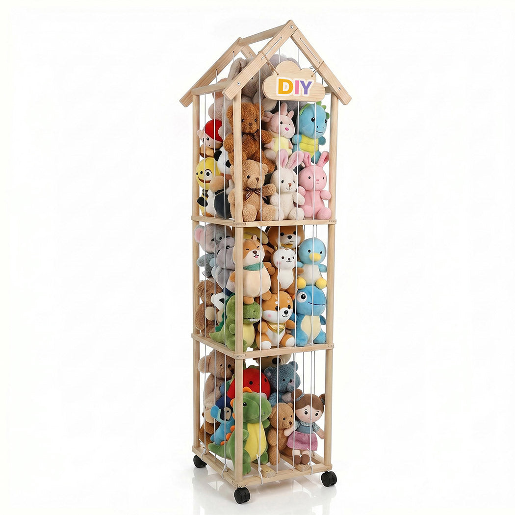 Levede Kids Toys Storage Tube Box Plush Doll Display Organiser 150cm x 40cm — image 1