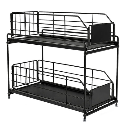 Toque 2 Tier Pull Out Cabinet Organizer Sliding Kitchen Storage Rack Under Sink — image 1