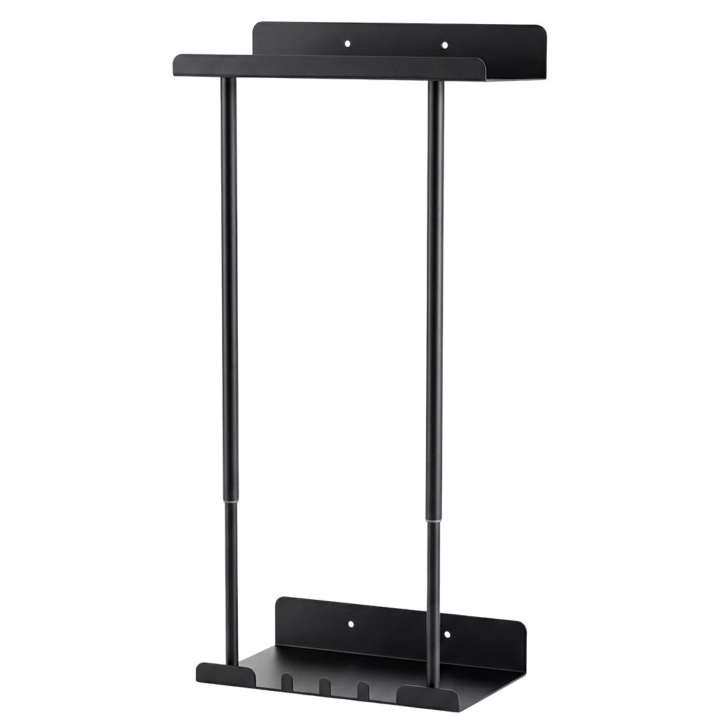 Levede Adjustable Towel Rack 3 Hooks Bathroom Towel Storage Holder Wall Mounted — image 1