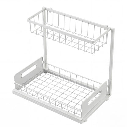 Toque Under Sink Storage Rack Kitchen Cabinet Organiser 2-Tier Shelving Home — image 2