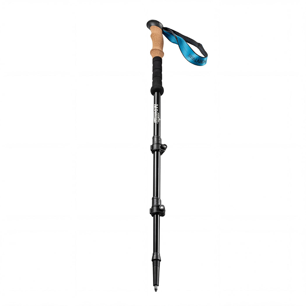 Mountview 2 Pcs Hiking Trekking Poles Walking Stick Adjustable Lightweight Black — image 2